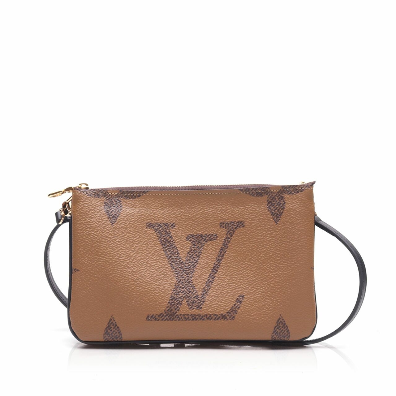 Louis Vuitton Monogram Giant Reverse Canvas Double Zip Pochette Bag