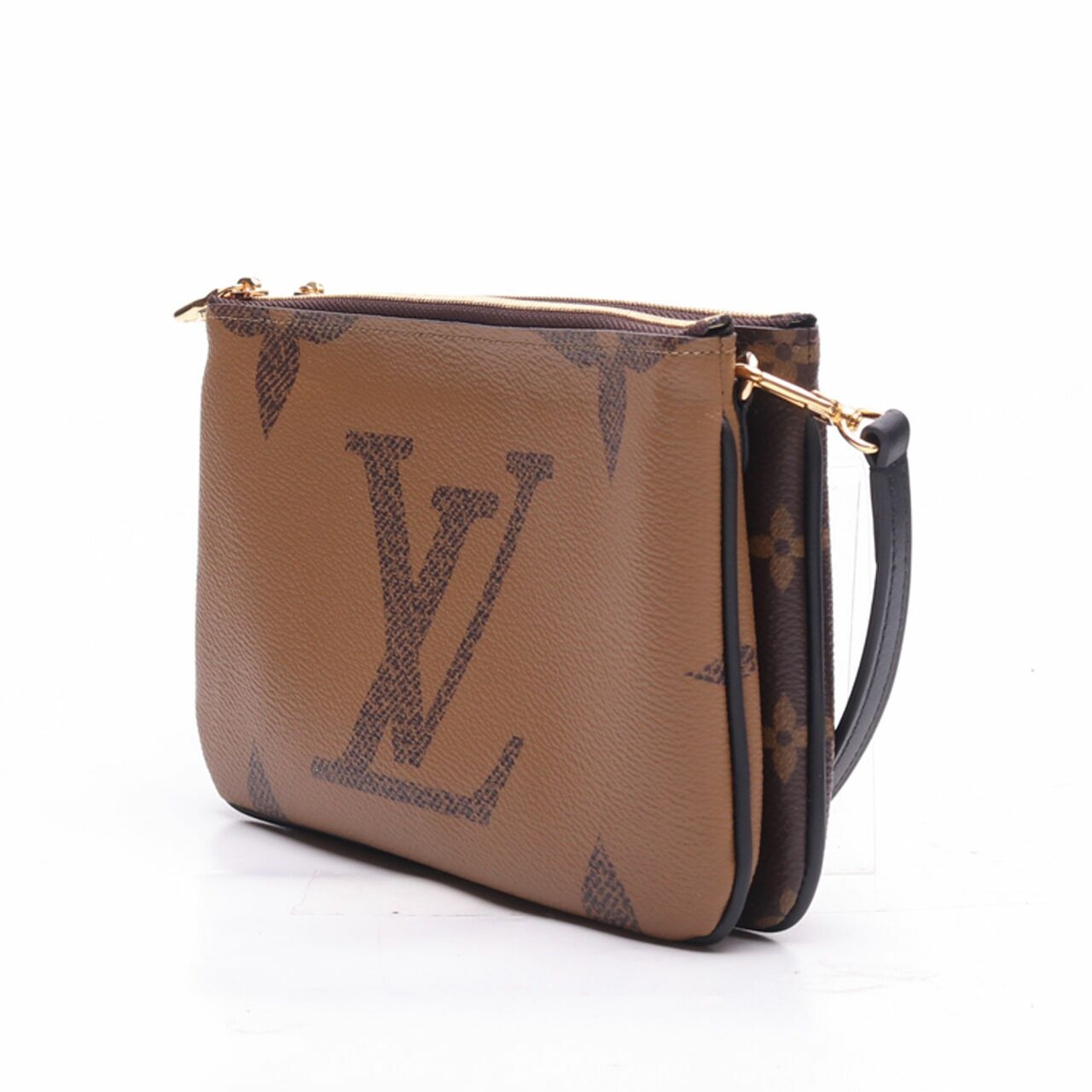 Louis Vuitton Monogram Giant Reverse Canvas Double Zip Pochette Bag