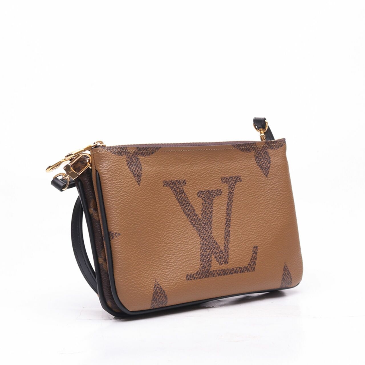 Louis Vuitton Monogram Giant Reverse Canvas Double Zip Pochette Bag