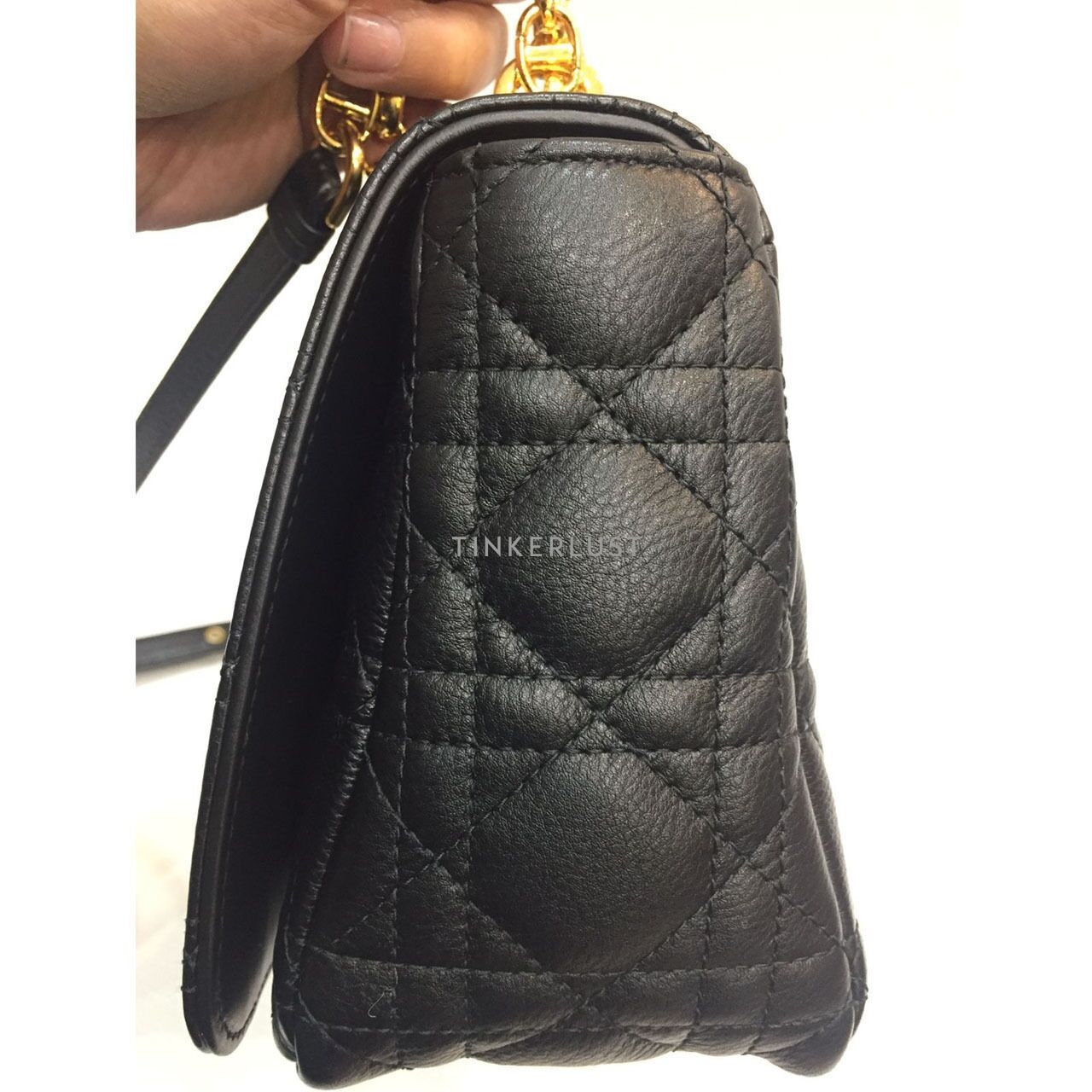 Christian Dior Caro Medium Calfskin Black GHW 2024 Shoulder Bag