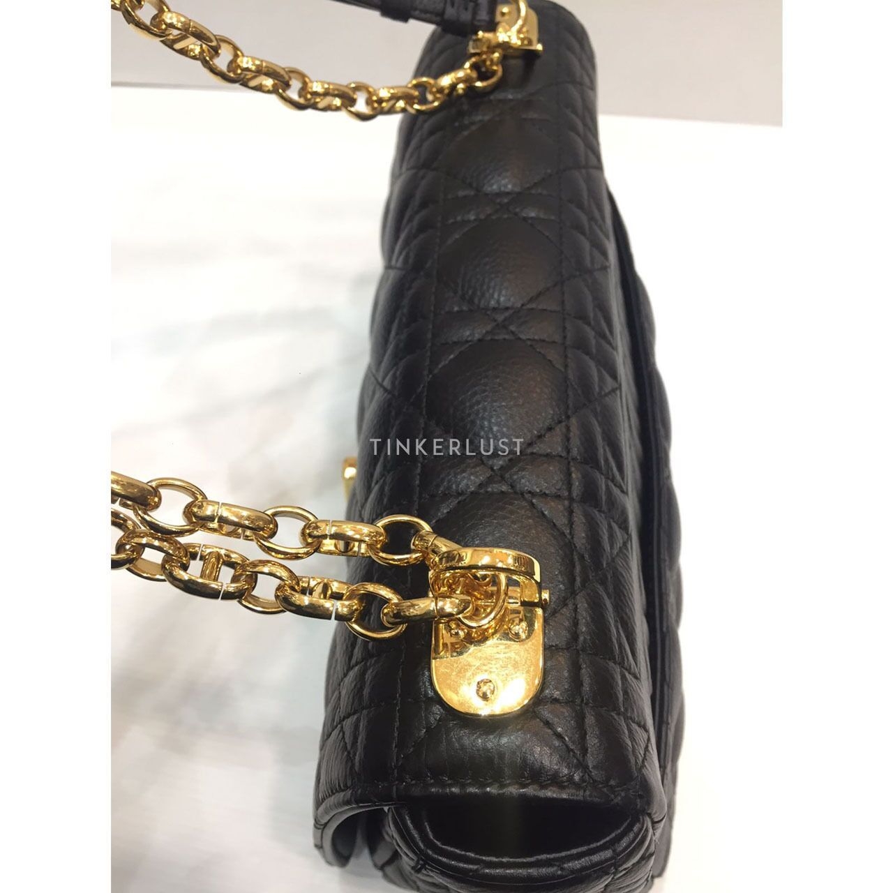 Christian Dior Caro Medium Calfskin Black GHW 2024 Shoulder Bag