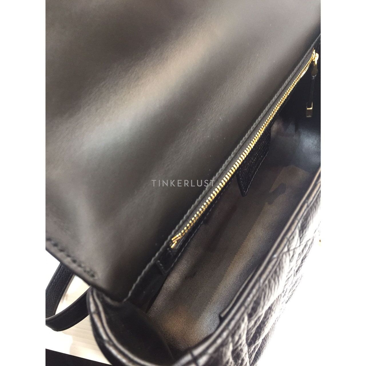 Christian Dior Caro Medium Calfskin Black GHW 2024 Shoulder Bag