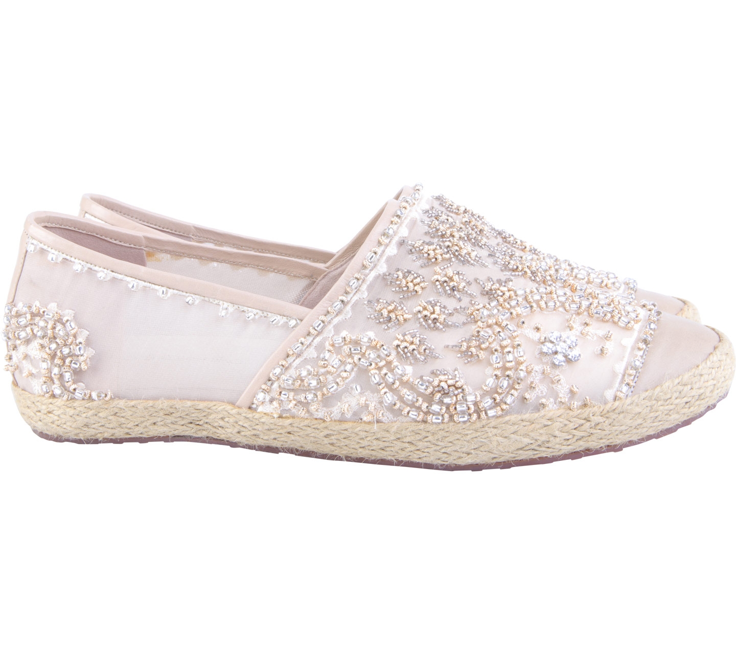 Sapto Djojokartiko Gold Penara Embroidery Espadrilles Flats