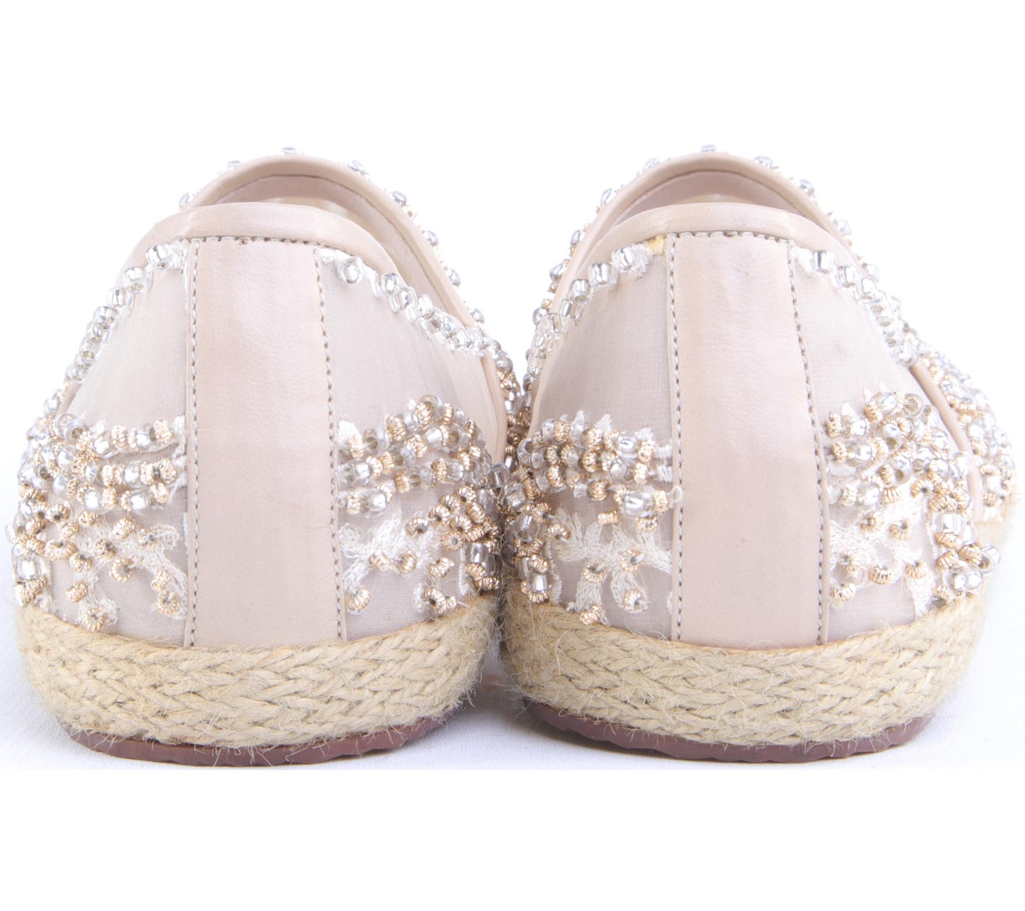 Sapto Djojokartiko Gold Penara Embroidery Espadrilles Flats