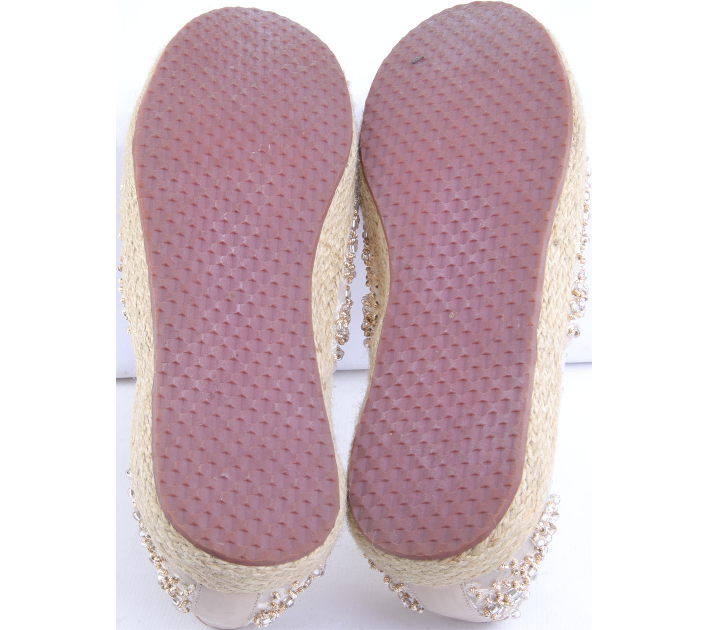 Sapto Djojokartiko Gold Penara Embroidery Espadrilles Flats