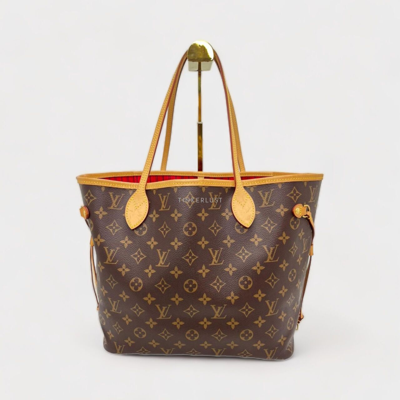 Louis Vuitton Neverfull Monogram MM Cerise Chip Tote Bag