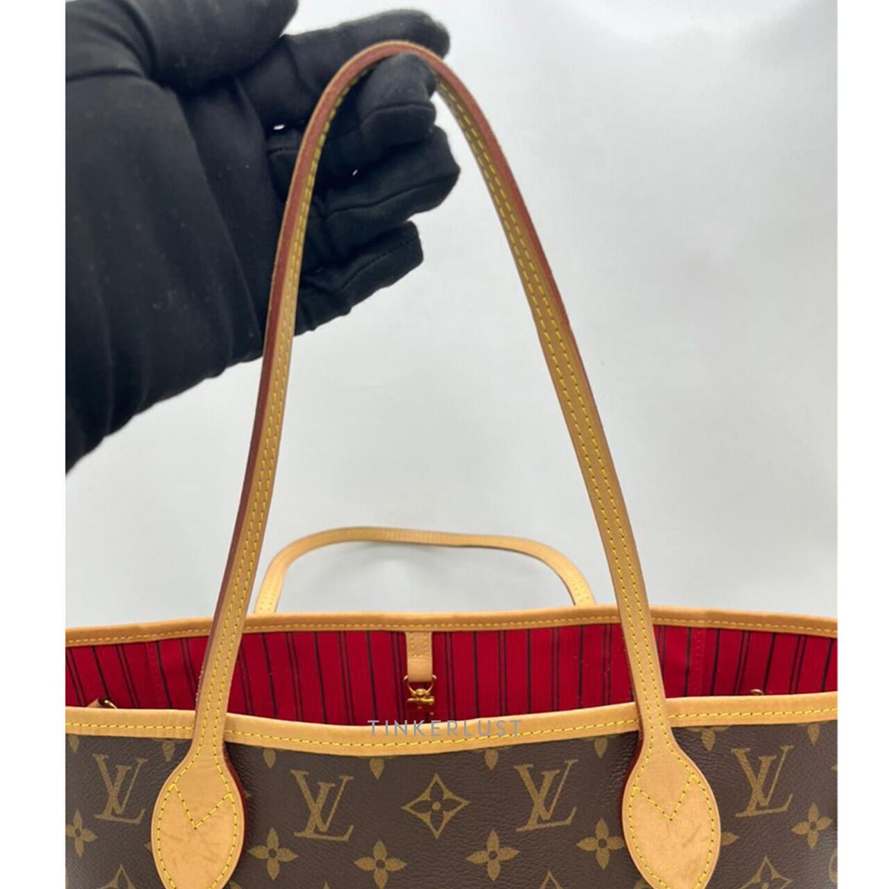 Louis Vuitton Neverfull Monogram MM Cerise Chip Tote Bag