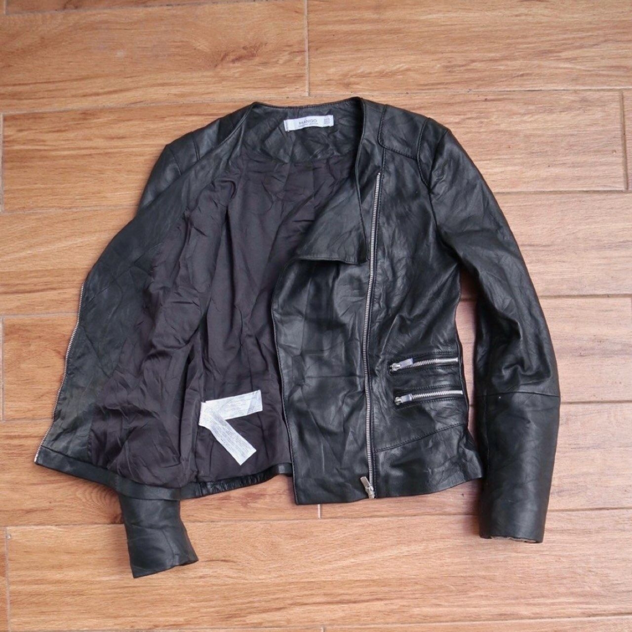 Mango Black  Leather Jacket