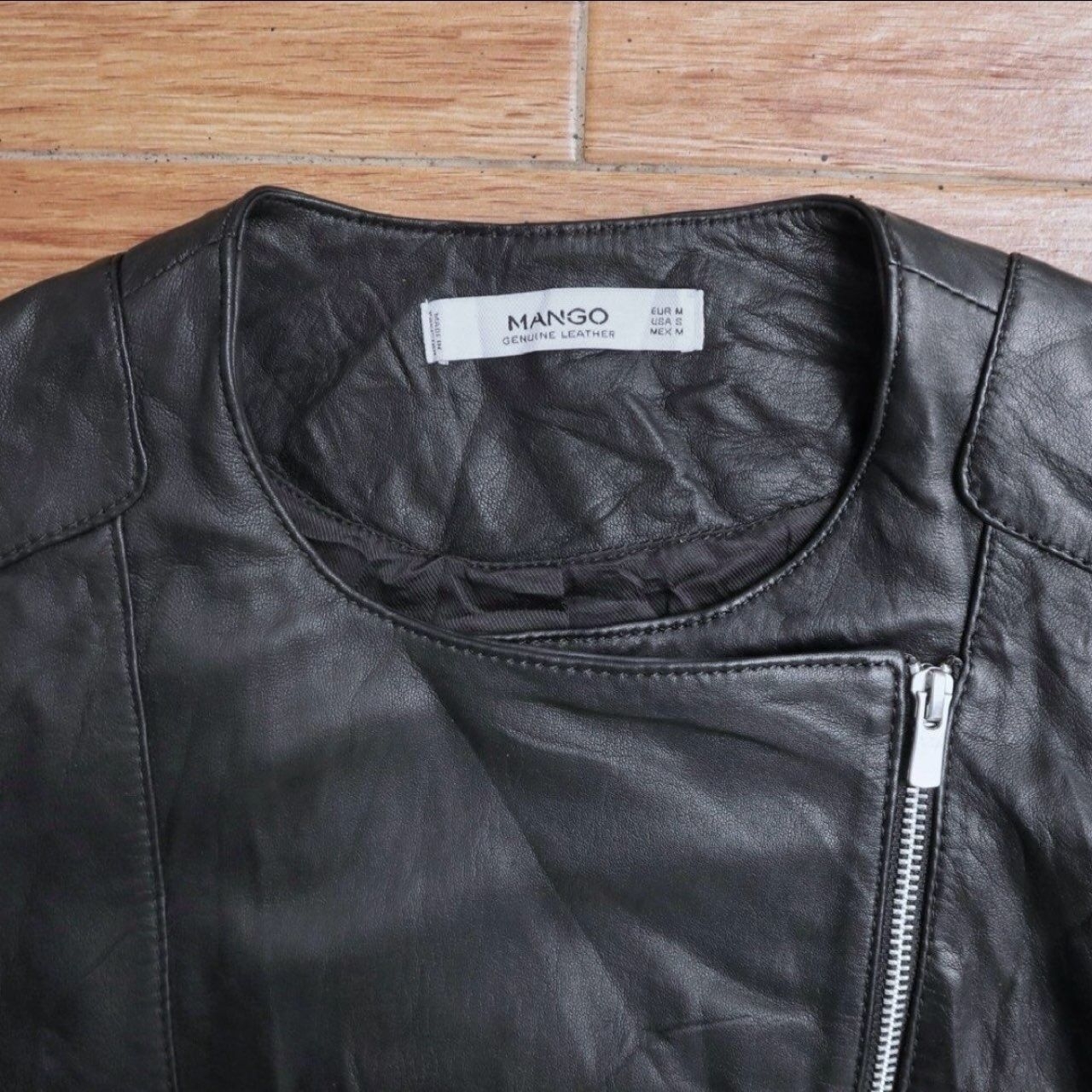 Mango Black  Leather Jacket