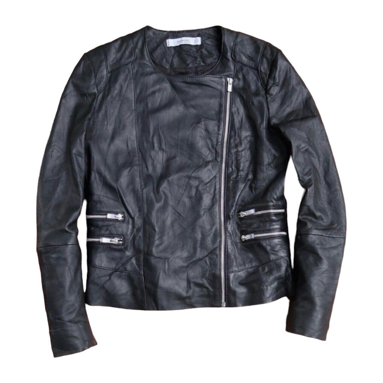 Mango Black  Leather Jacket