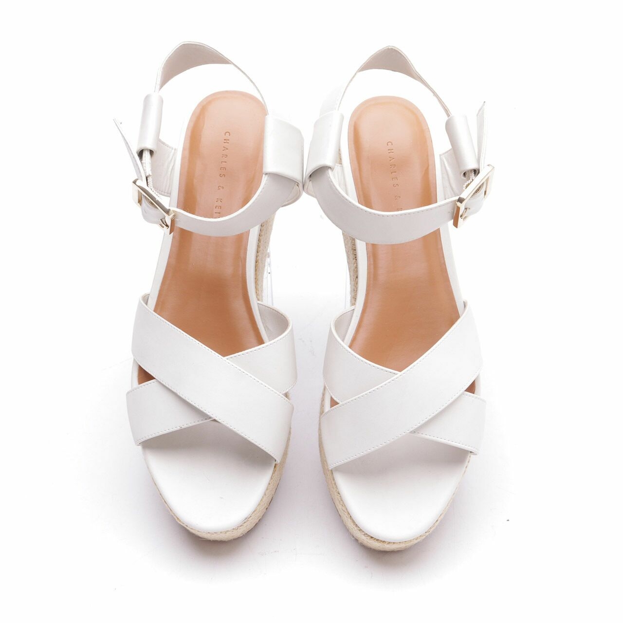 Charles & Keith White Wedges