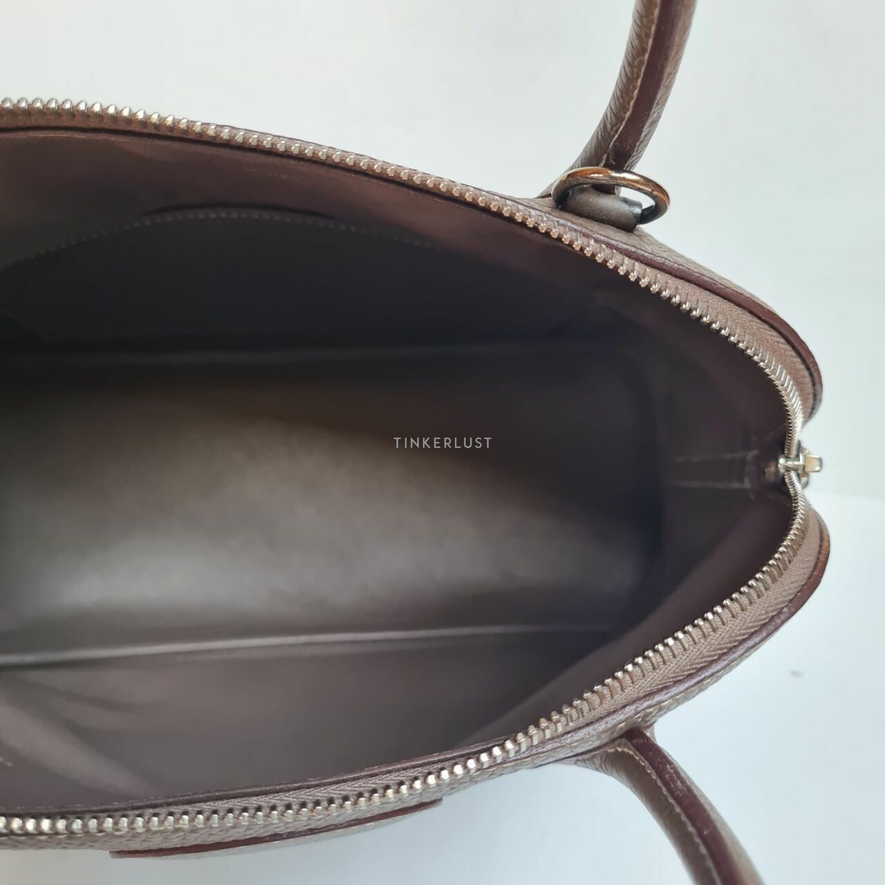 Hermes Bolide 31 Etoupe Clemence PHW #T Satchel