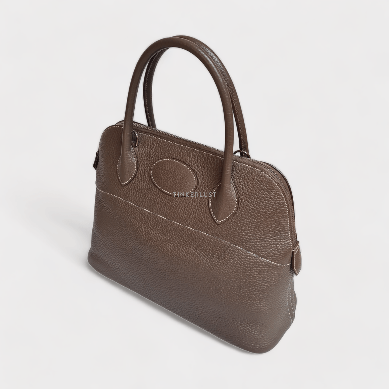 Hermes Bolide 31 Etoupe Clemence PHW #T Satchel