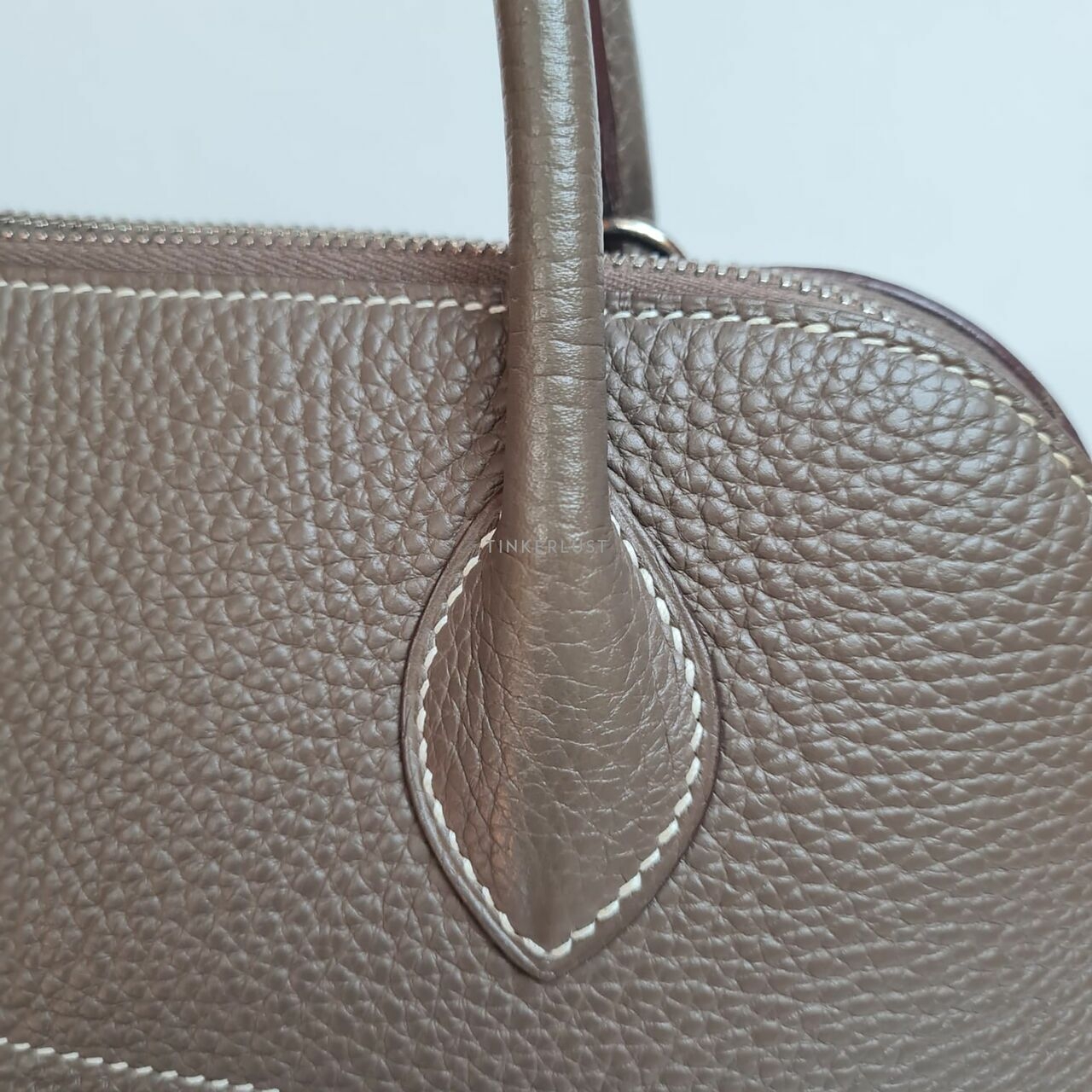 Hermes Bolide 31 Etoupe Clemence PHW #T Satchel