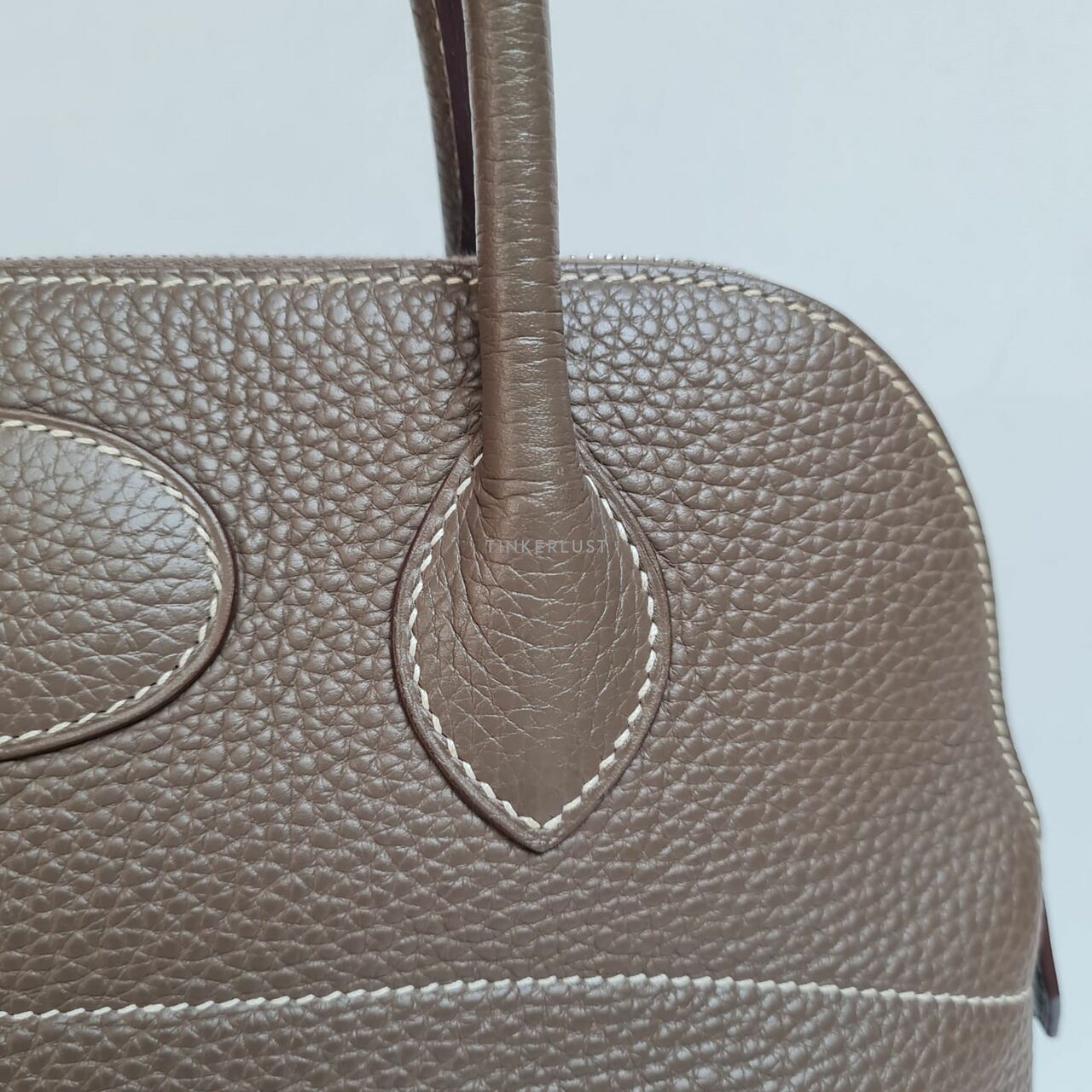 Hermes Bolide 31 Etoupe Clemence PHW #T Satchel