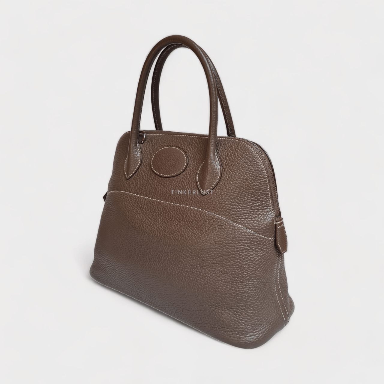 Hermes Bolide 31 Etoupe Clemence PHW #T Satchel