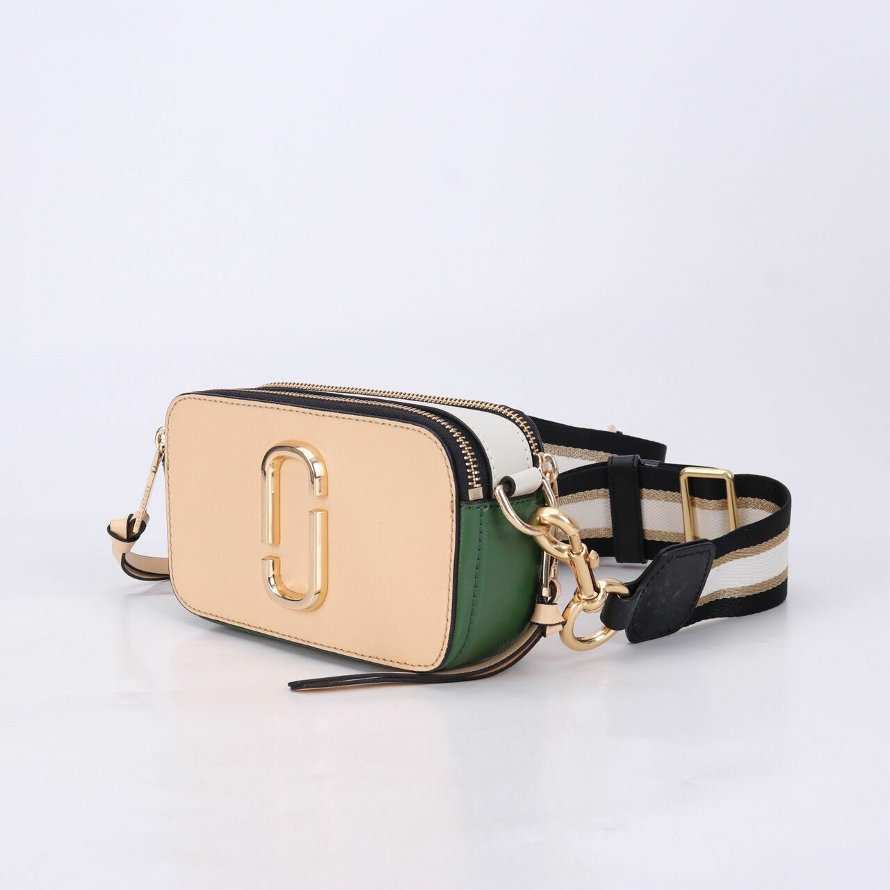 Marc Jacobs Green & Cream Snapshot Sling Bag