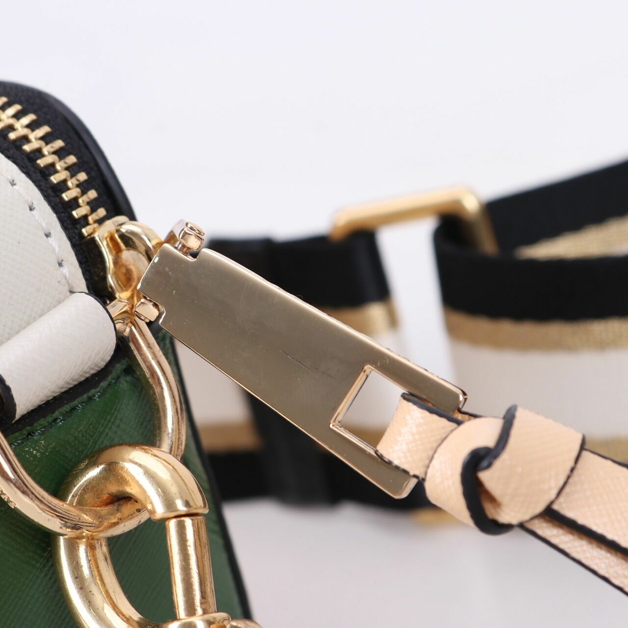 Marc Jacobs Green & Cream Snapshot Sling Bag