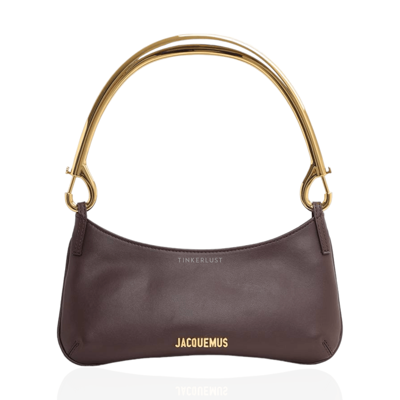 Jacquemus Le Bisou Mousqueton Shoulder Bag in Dark Brown with Carabiner Strap