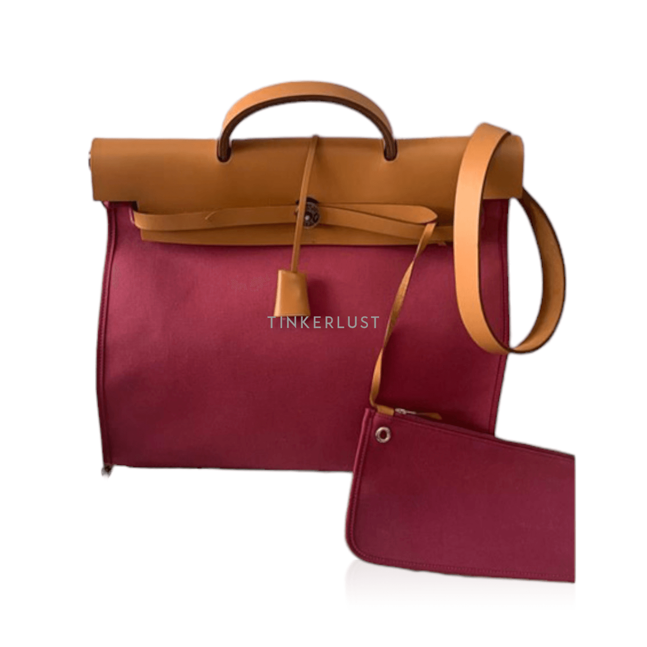 Hermes Fuchisia Canvas Shoulder Bag