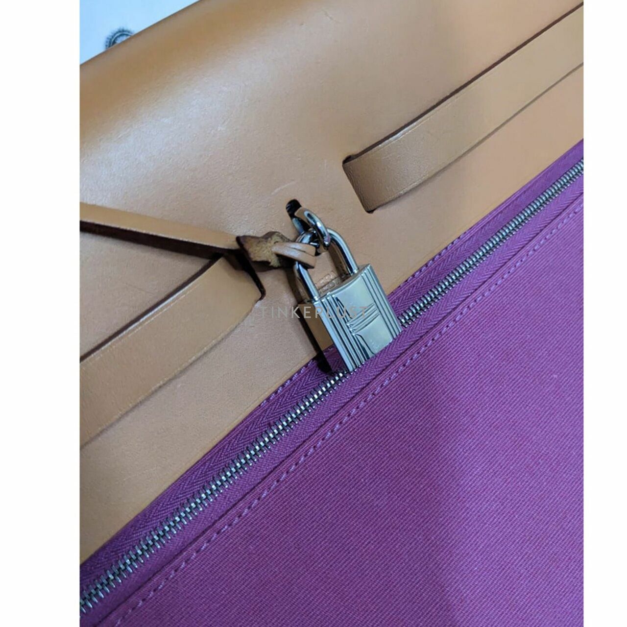 Hermes Fuchisia Canvas Shoulder Bag