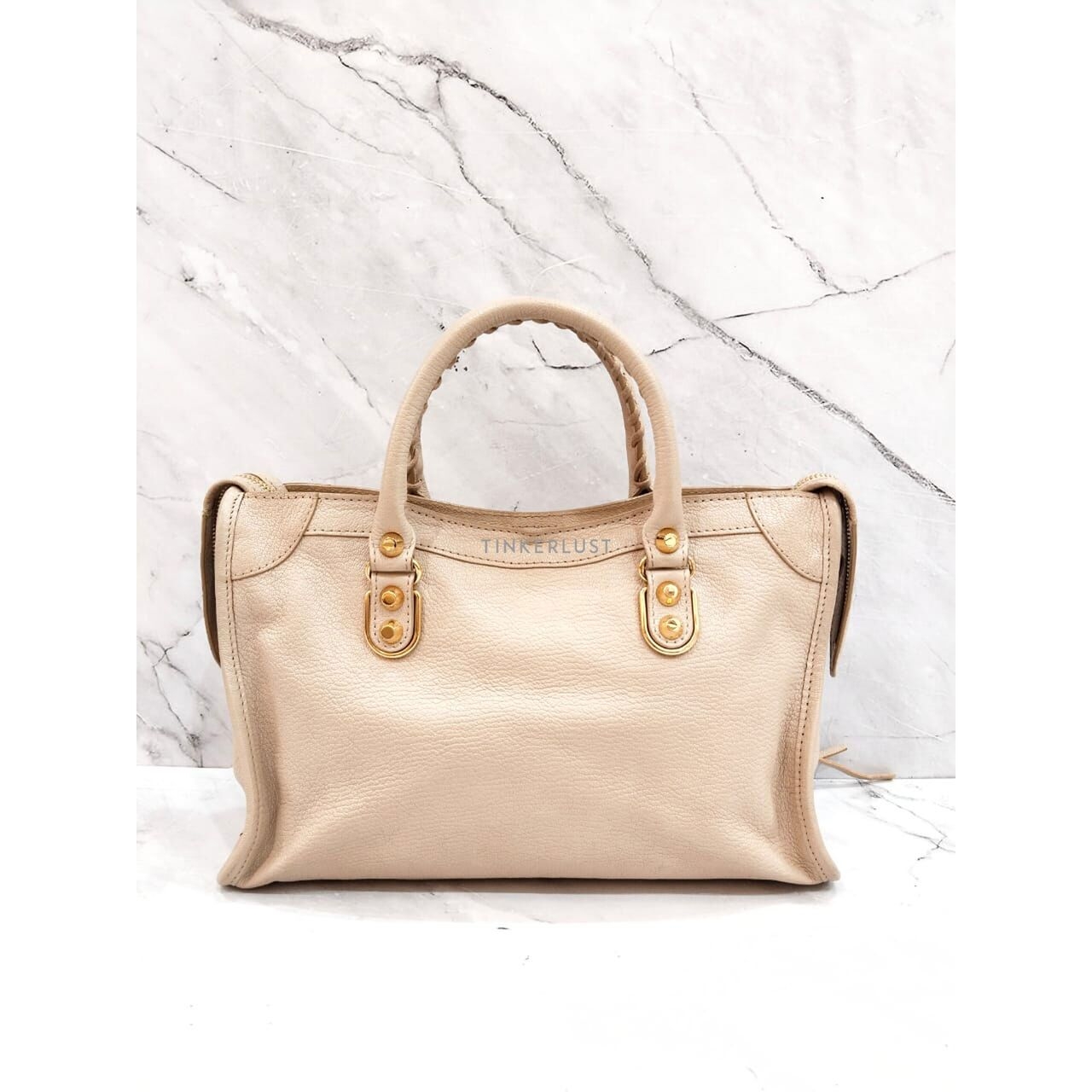 Balenciaga Small City Edge Beige GHW 2018 Satchel