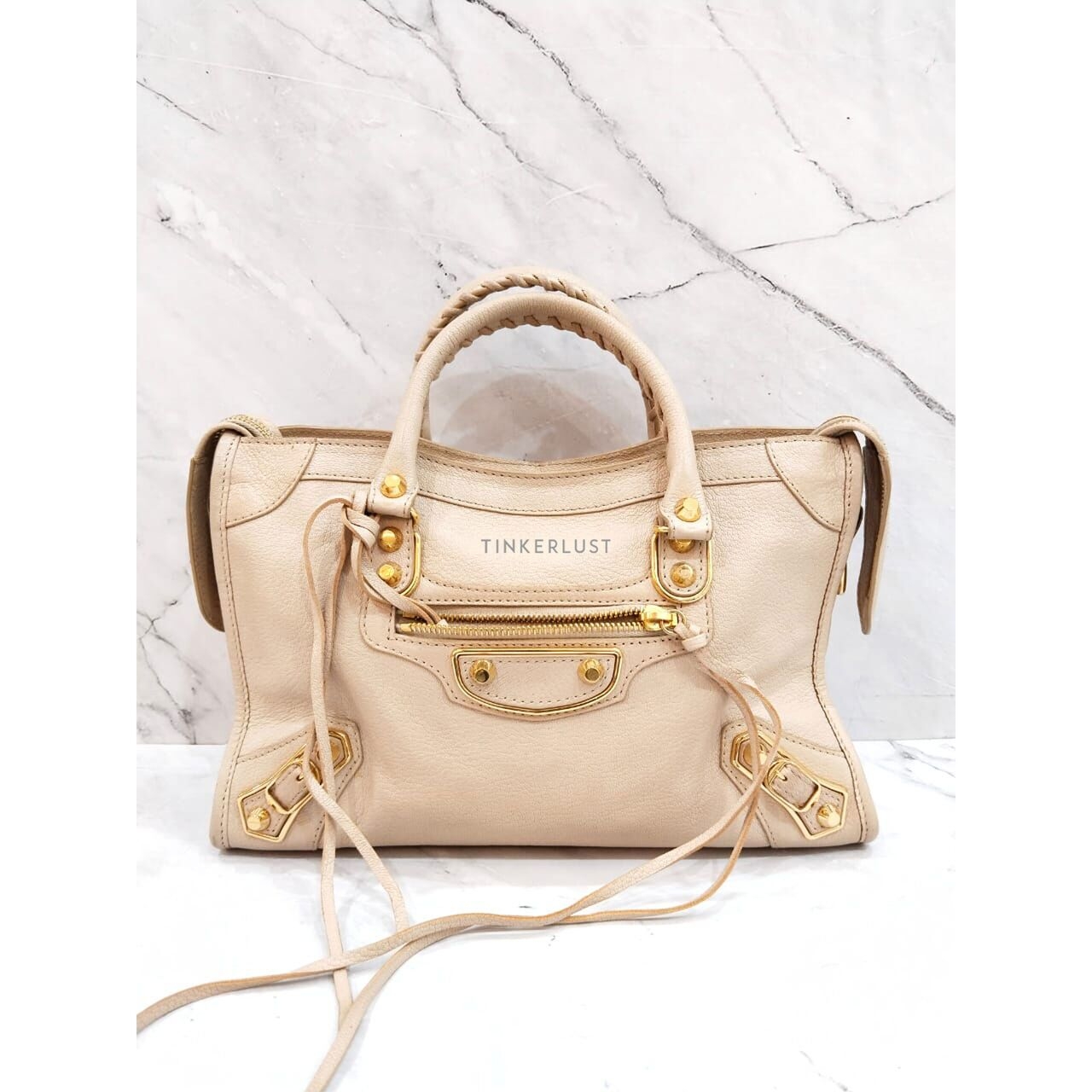 Balenciaga Small City Edge Beige GHW 2018 Satchel