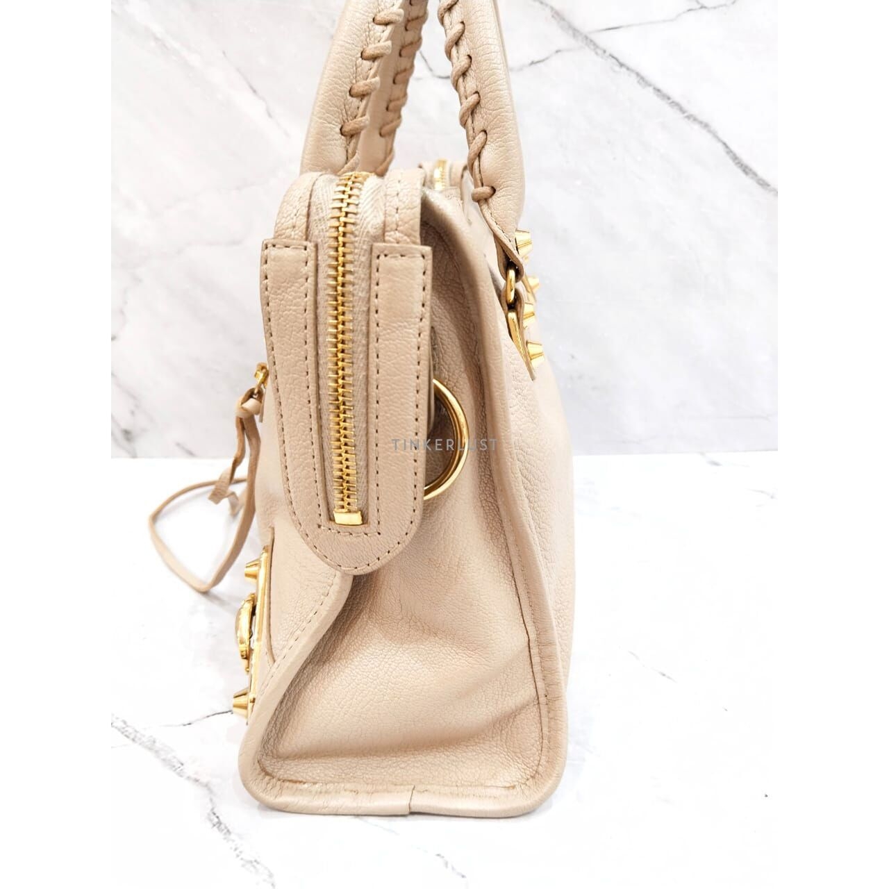 Balenciaga Small City Edge Beige GHW 2018 Satchel