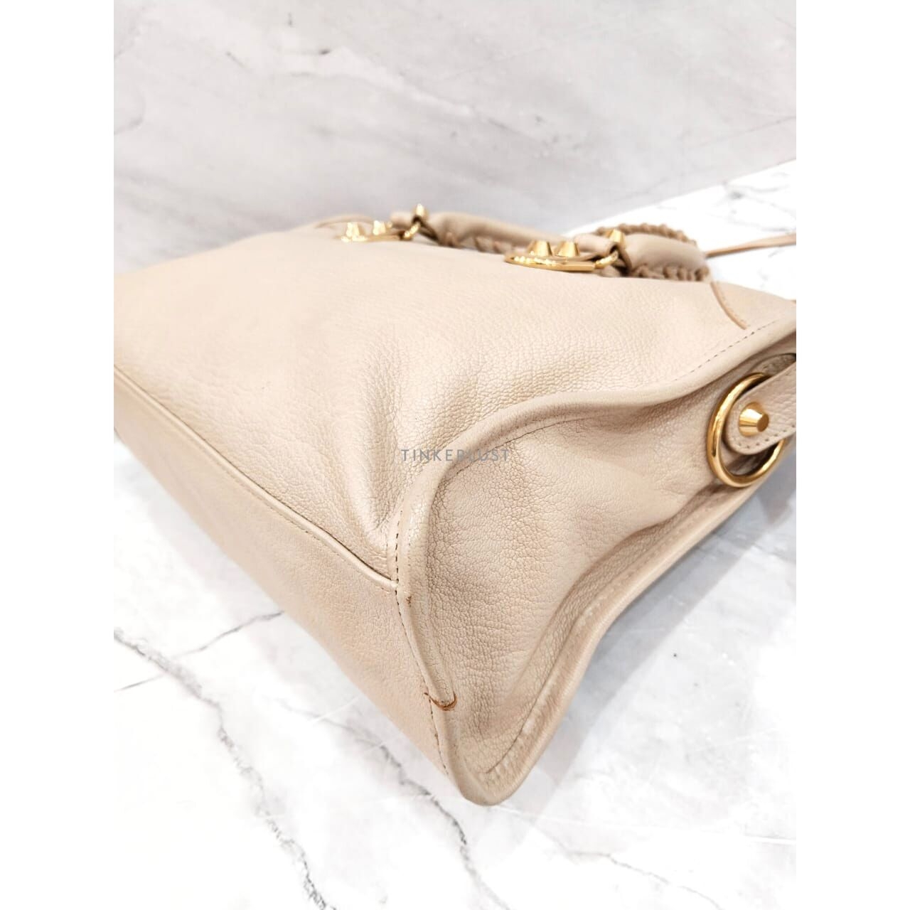 Balenciaga Small City Edge Beige GHW 2018 Satchel