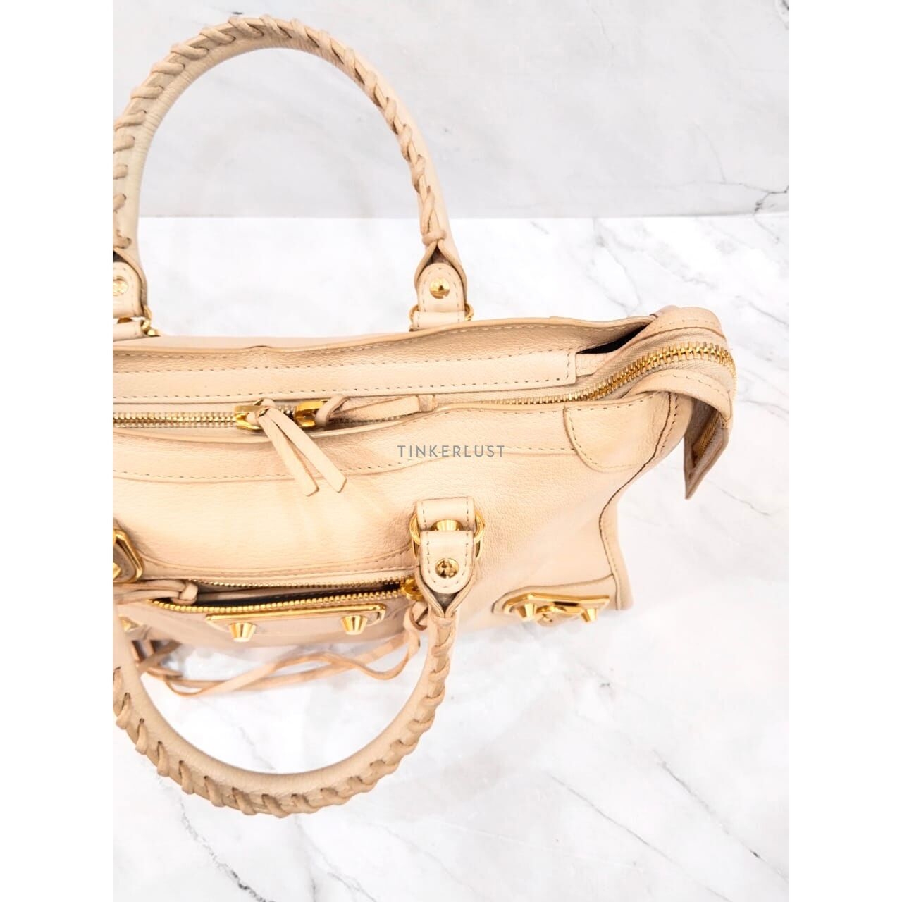 Balenciaga Small City Edge Beige GHW 2018 Satchel