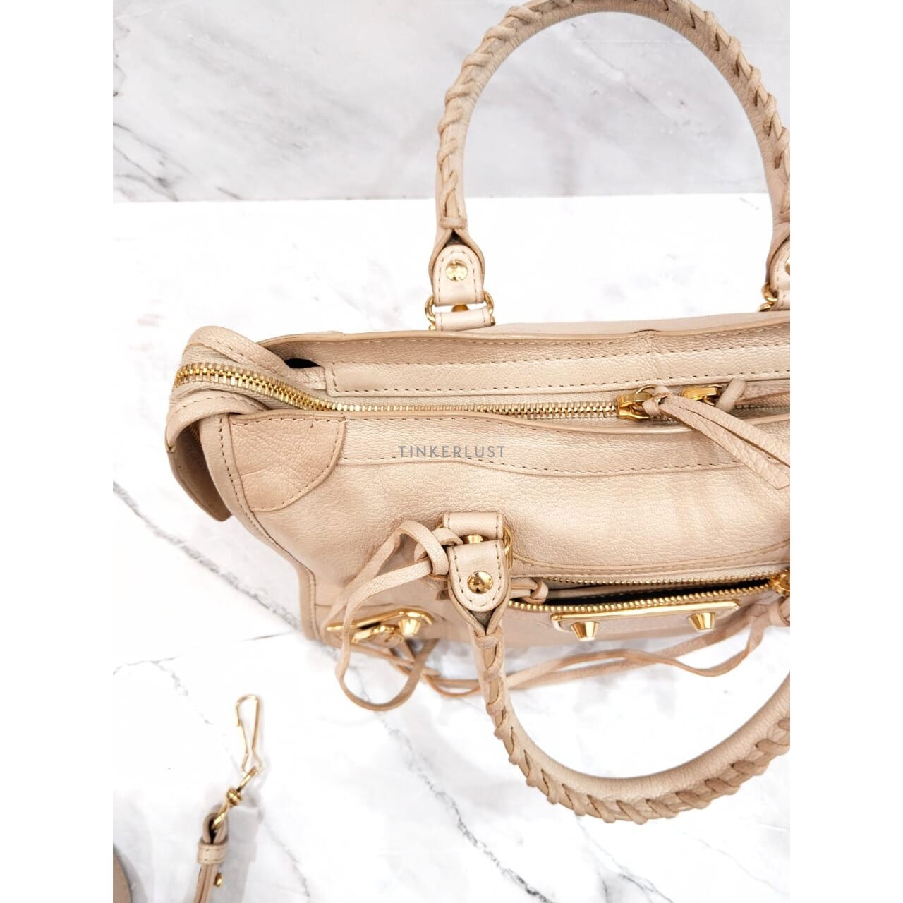 Balenciaga Small City Edge Beige GHW 2018 Satchel