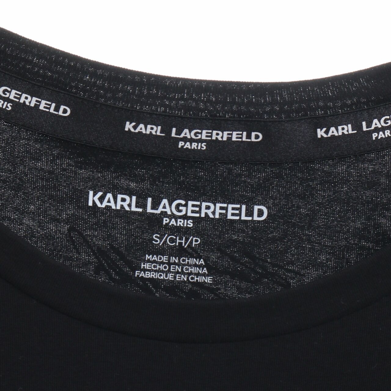 Karl Lagerfeld Tshirt Paris Black DJ Star Disco Ball sz S