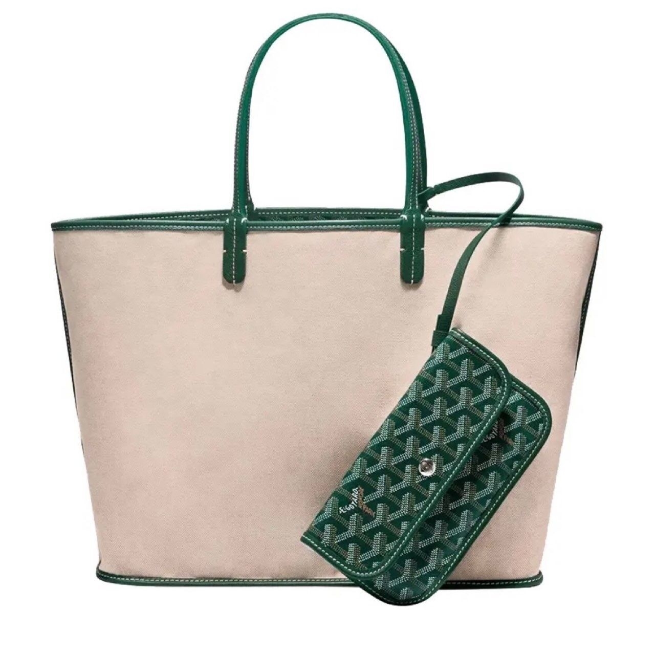 Goyard Green Tote Bag