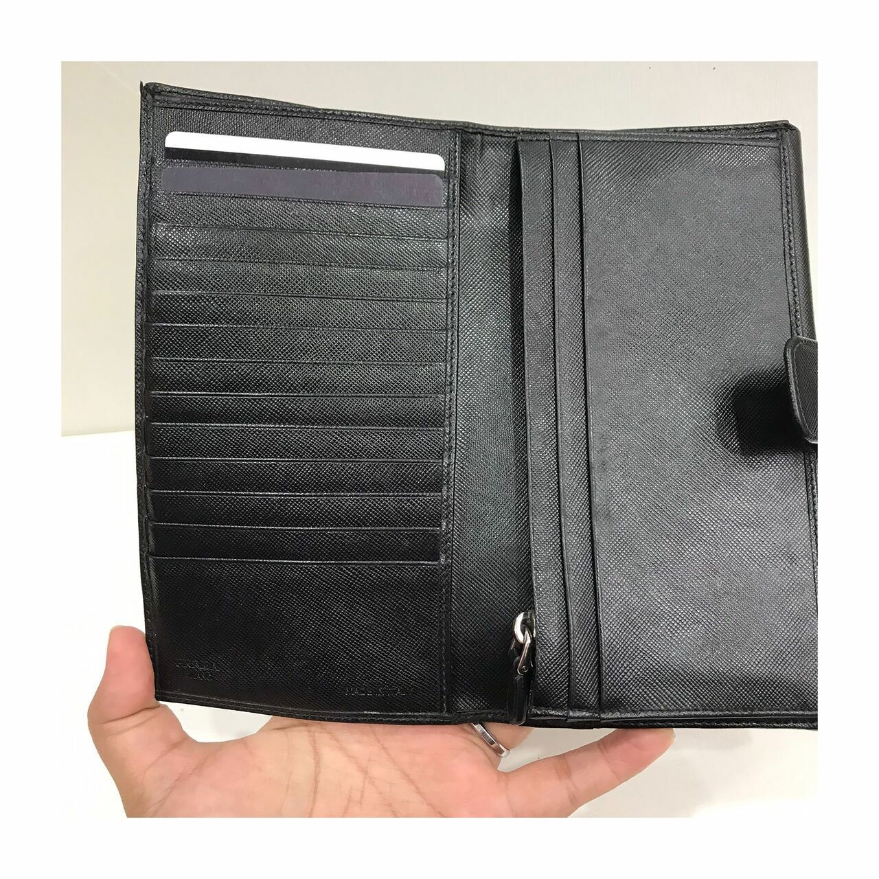 Prada Saffiano Black Wallet