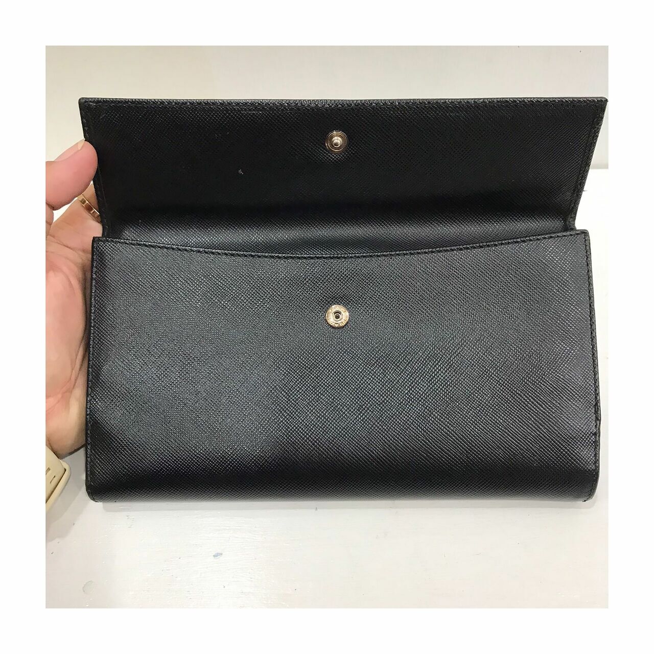 Prada Saffiano Black Wallet