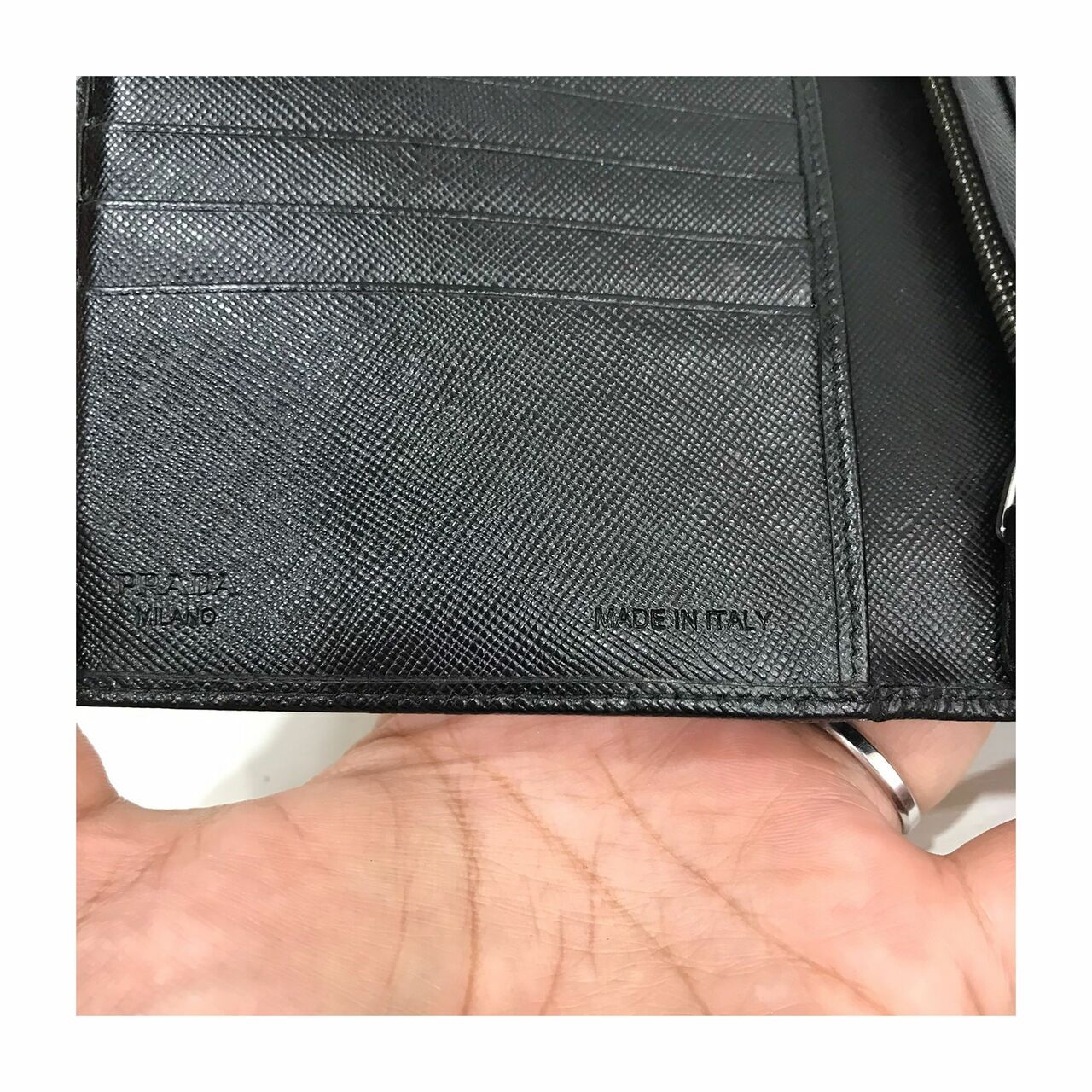 Prada Saffiano Black Wallet