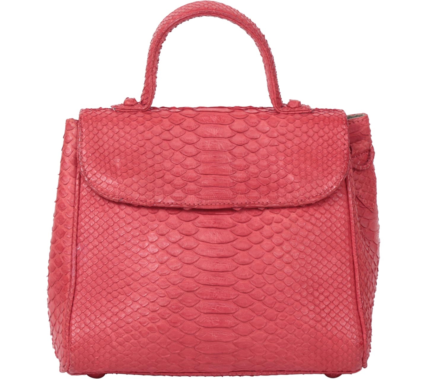 Pla Red Snakeskin Sling Bag