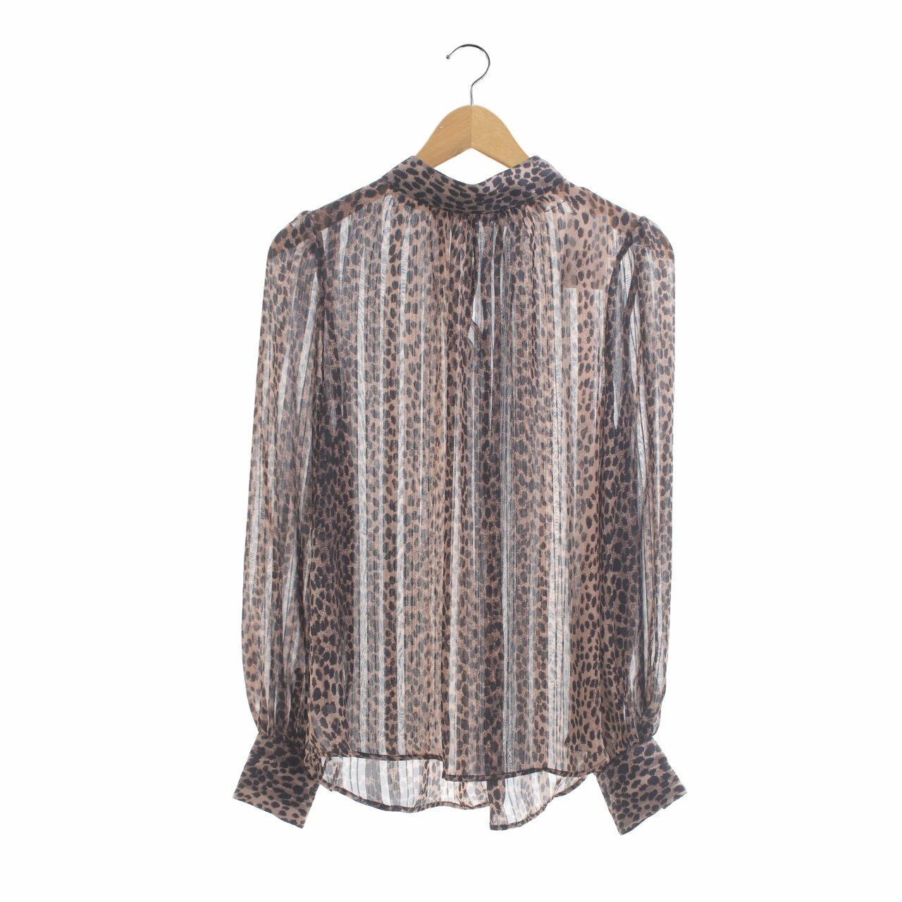 H&M Brown Leopard Printed Blouse