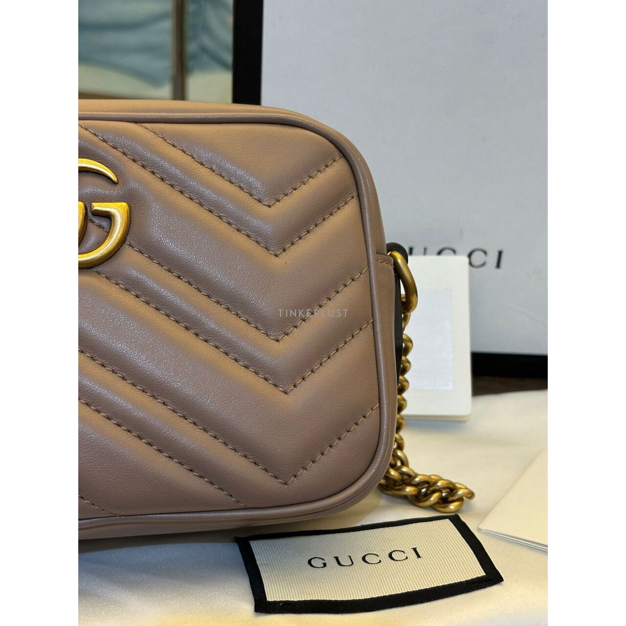 Gucci Marmont Cambage Nude Sling Bag