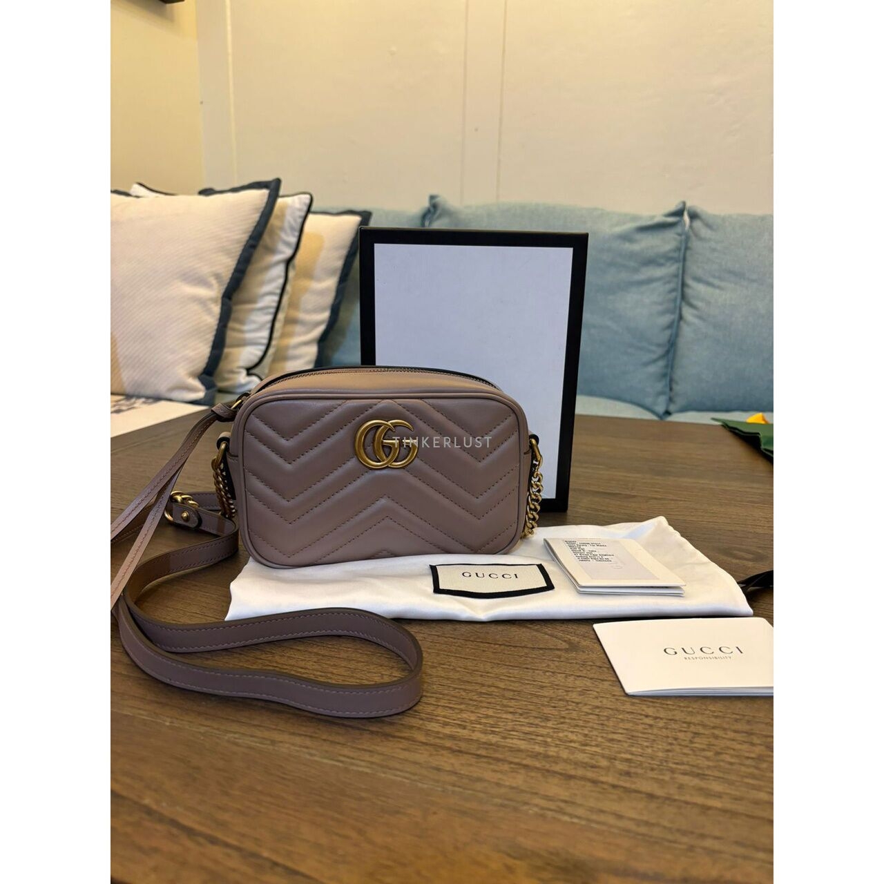 Gucci Marmont Cambage Nude Sling Bag