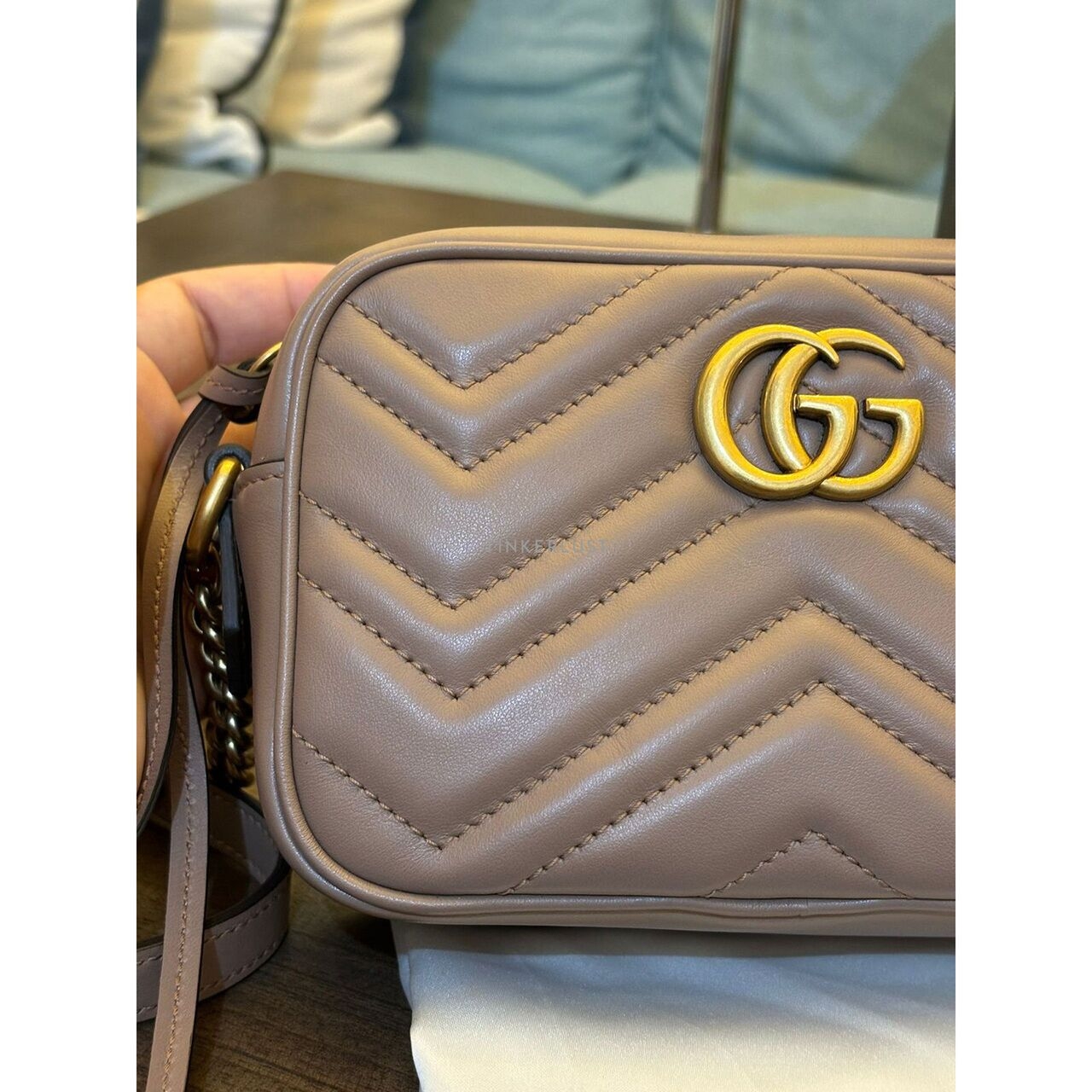 Gucci Marmont Cambage Nude Sling Bag