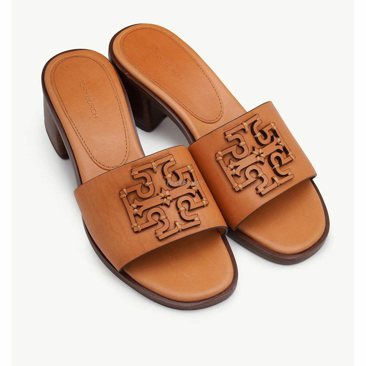 Tory Burch Women Ines Heel Sandals 55mm in Elba Camello Matte