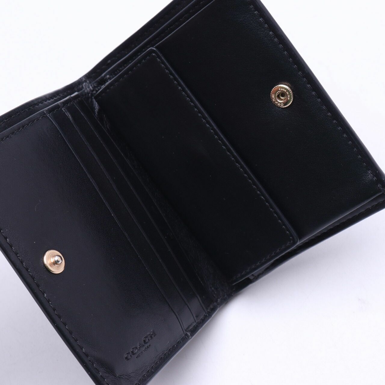 Coach Black Small Snap Wallet