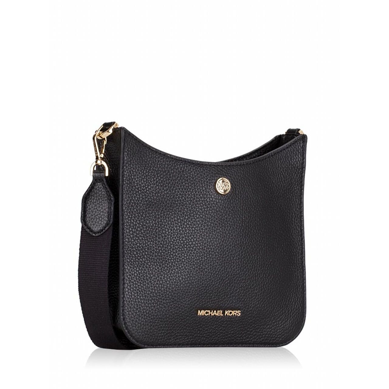 Michael Kors Briley Small Leather Messenger Black