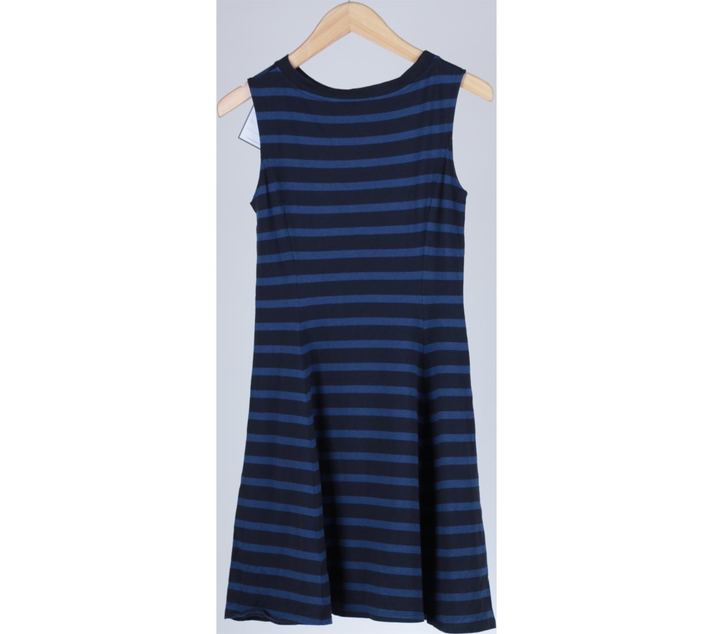 UNIQLO Black And Blue Striped Sleeveless Mini Dress