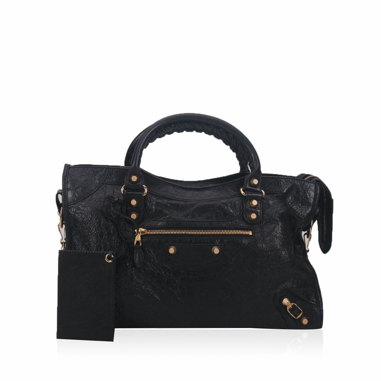 Balenciaga Agneau Giant 12 GHW City In Black Satchel