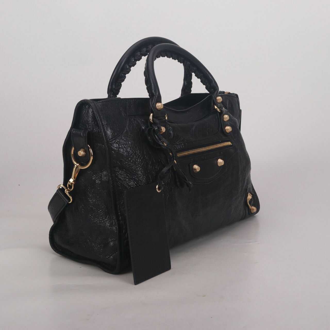 Balenciaga Agneau Giant 12 GHW City In Black Satchel