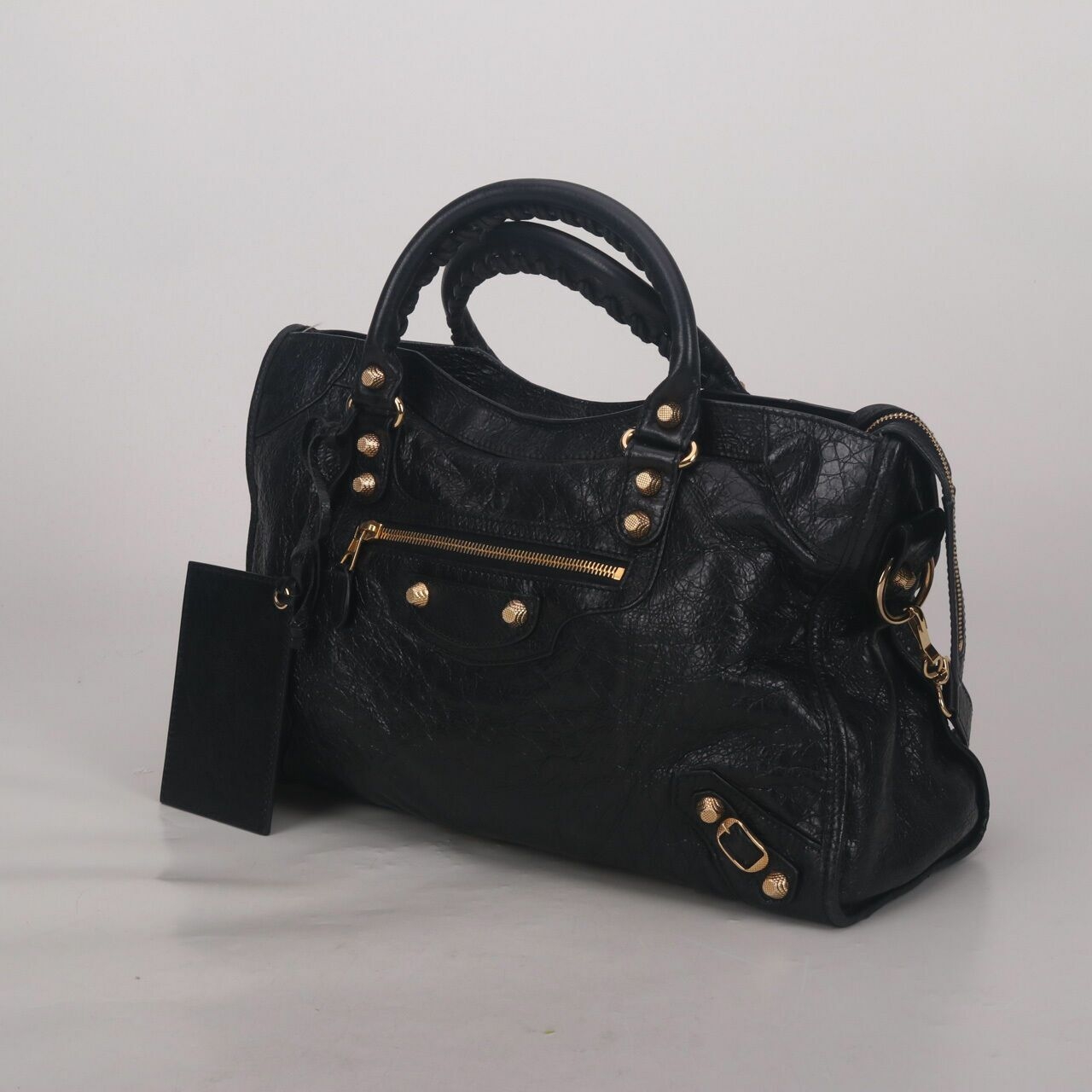 Balenciaga Agneau Giant 12 GHW City In Black Satchel