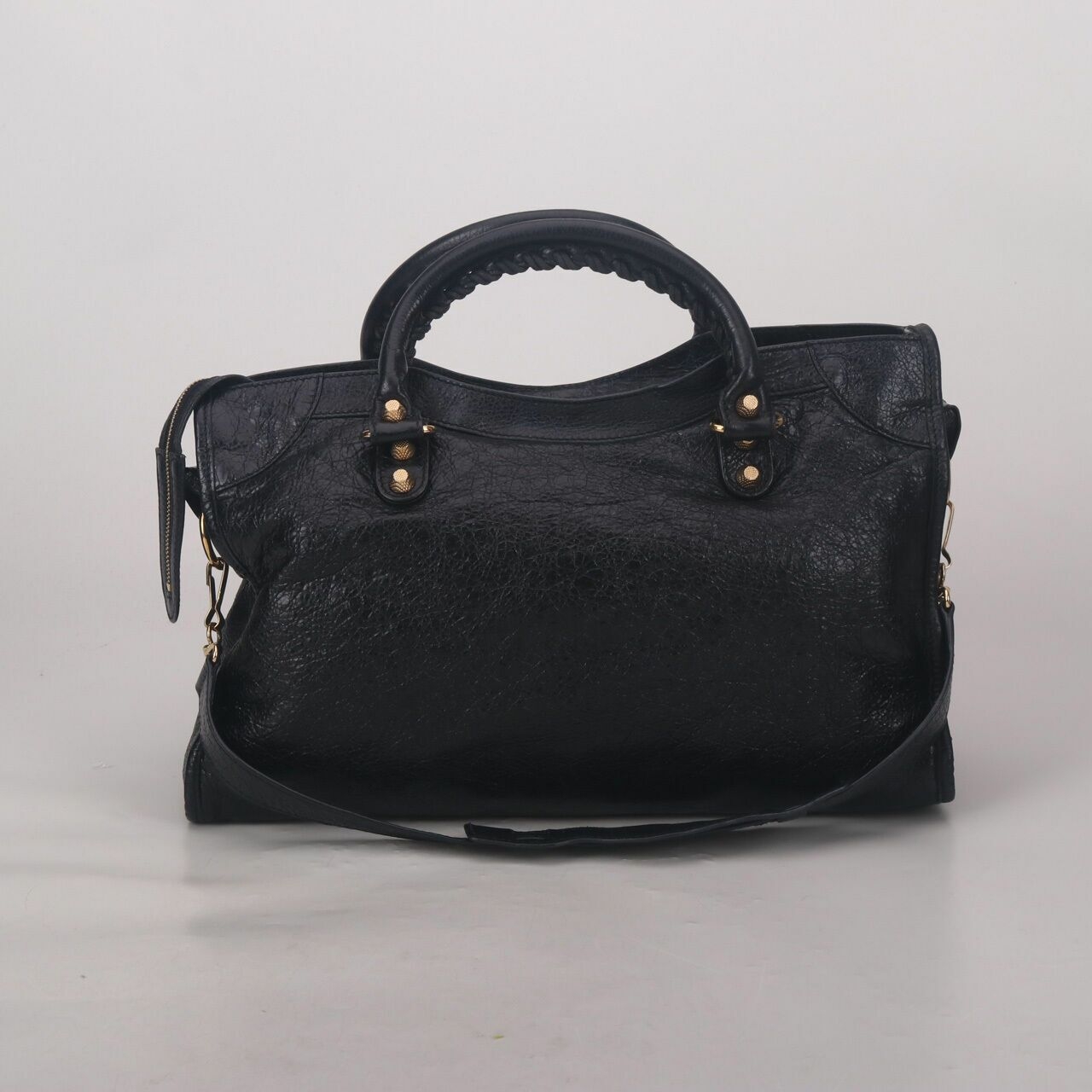 Balenciaga Agneau Giant 12 GHW City In Black Satchel