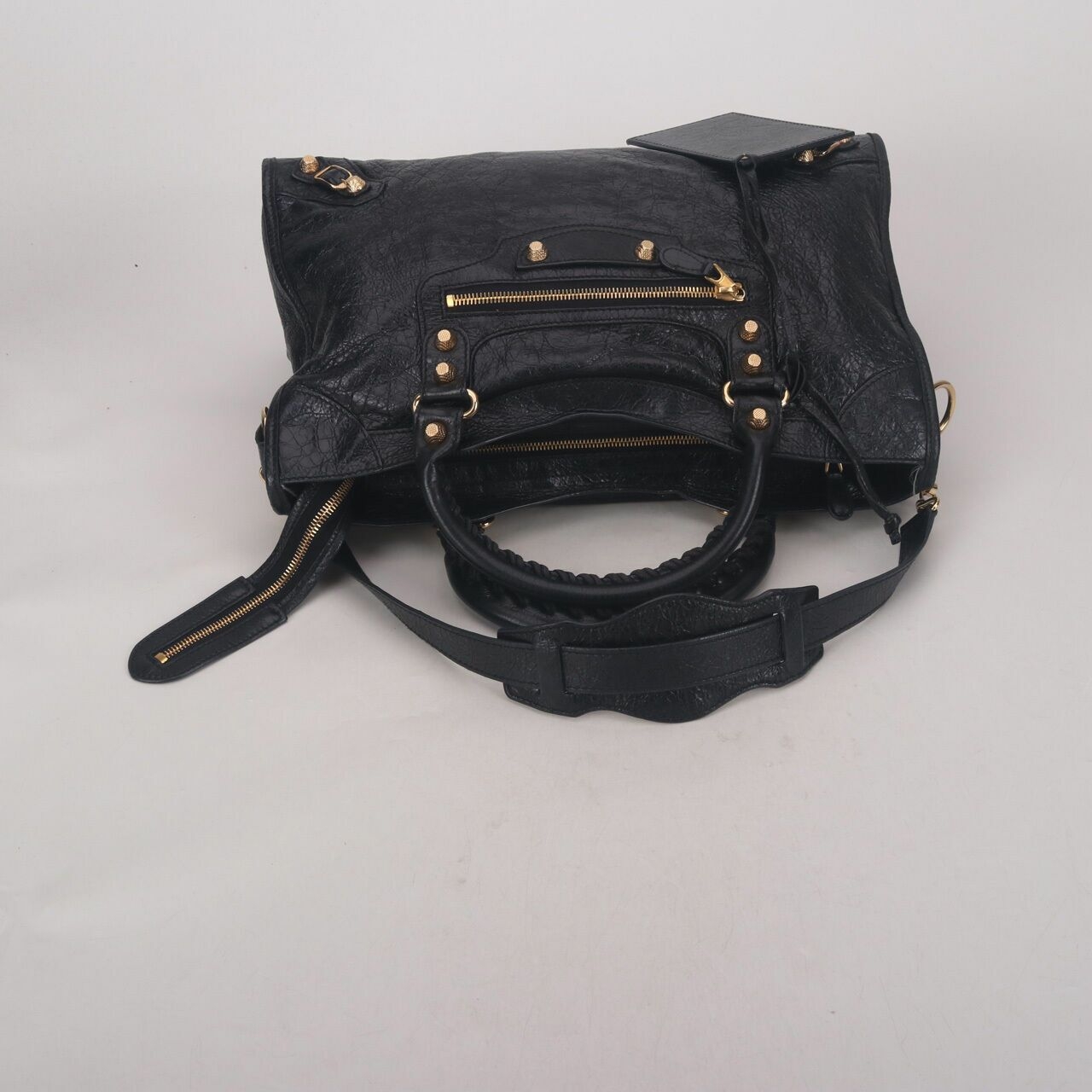 Balenciaga Agneau Giant 12 GHW City In Black Satchel